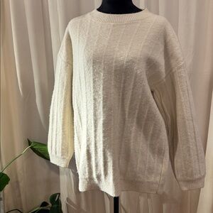 Reformation Ivory Long Sleeve Sweater